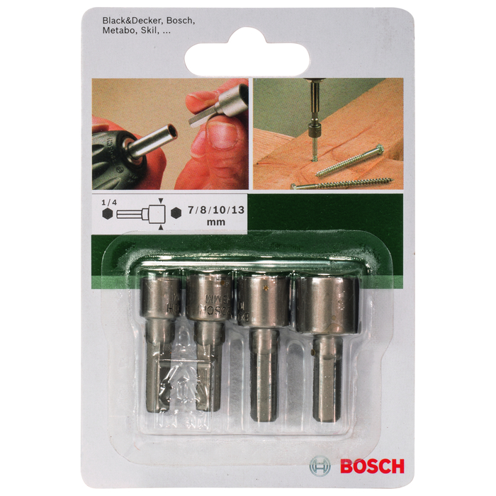 BOSCH Set chei tubulare 7/8/10/13 mm