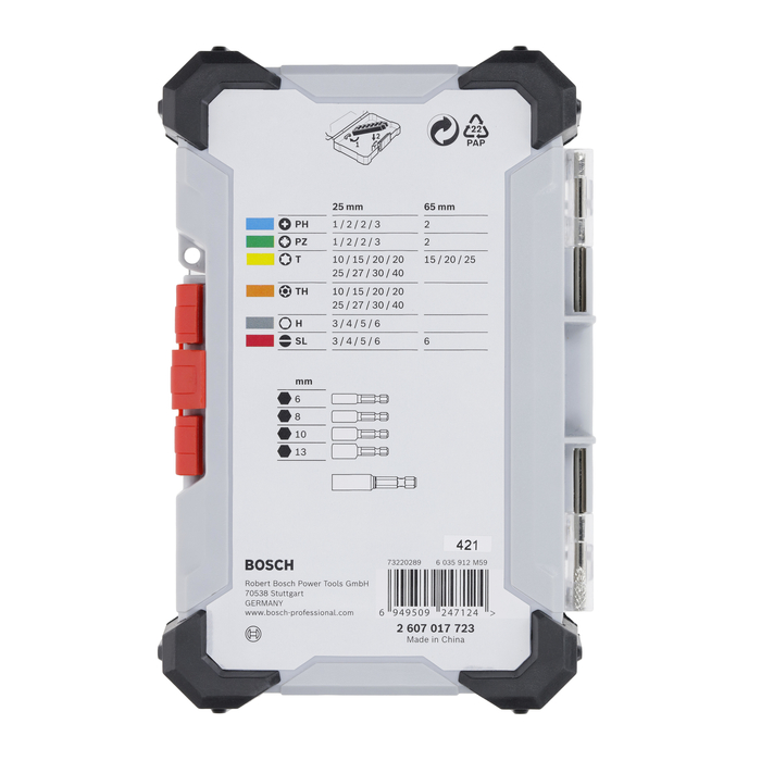 BOSCH Caseta 43 piese Extra Hard mixt cu chei tubulare