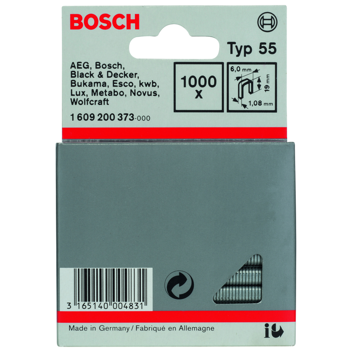BOSCH Capse cu spate îngust tip 55