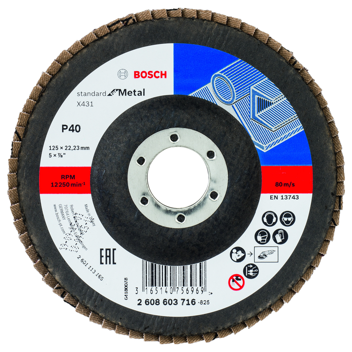 BOSCH Disc de şlefuire evantai X431, Standard for Metal