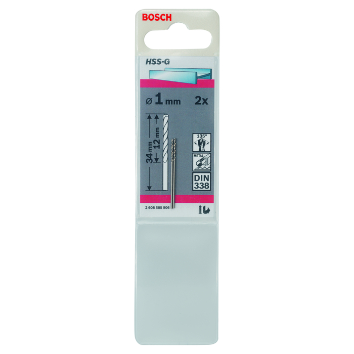 BOSCH Burghiu pentru metal, tip HSS-G, DIN 338