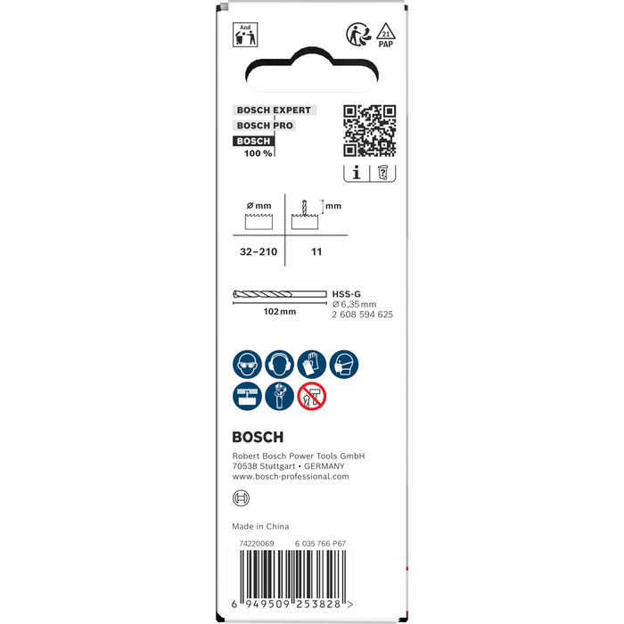 BOSCH Ax de prindere și burghiu pentru găuri pilot pentru carote, 32-210 x 44 mm