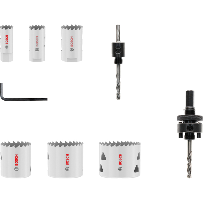 BOSCH Set Carote Multi Material, 19; 22; 29; 38; 44; 51 x 40 mm