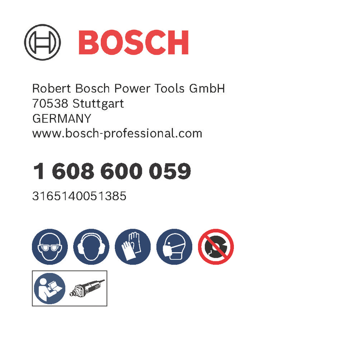 BOSCH Csiszolókorong egyenes csiszolókhoz