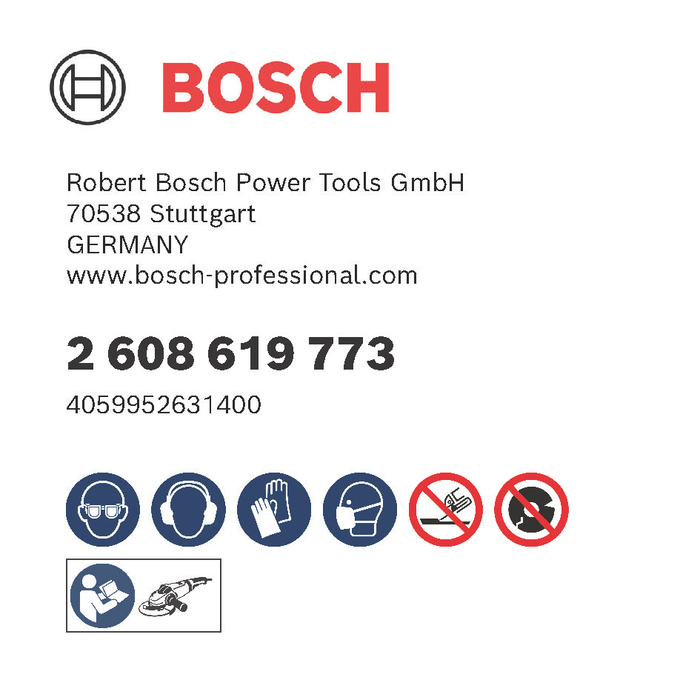 BOSCH Set 25 discuri taiere inox 230x1.9 mm