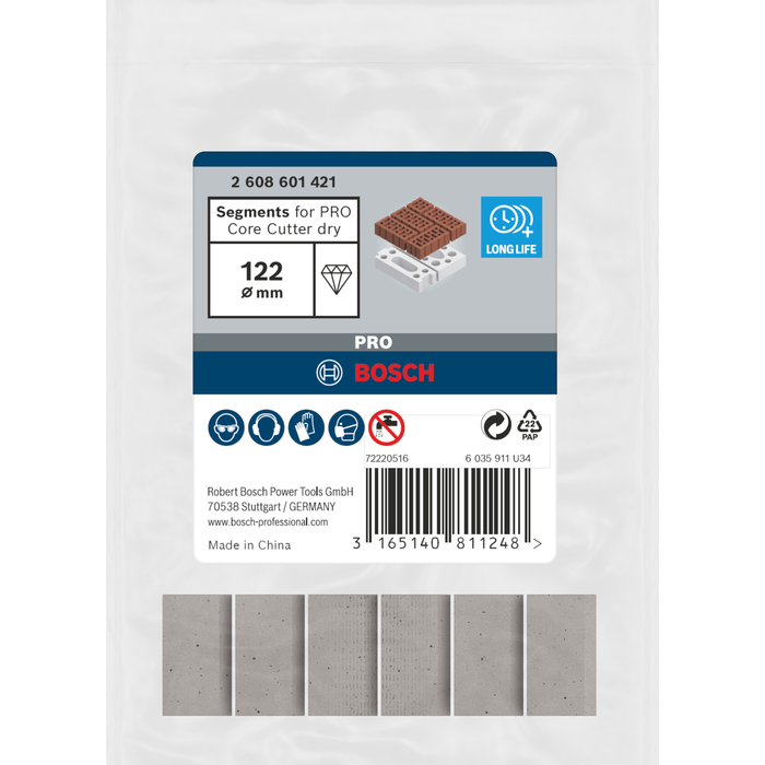 BOSCH Segmente pentru carote diamantate 1 1/4" UNC Best for Universal