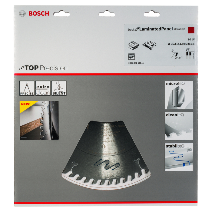 BOSCH Pânză de ferăstrău circular Top Precision Best for Laminated Panel Abrasive