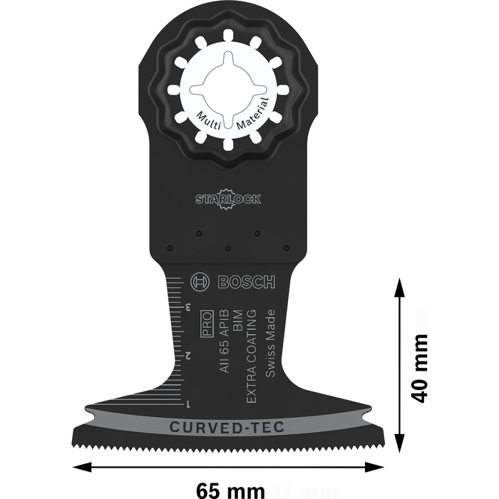 BOSCH Pânză pentru scule multifuncționale PRO AII 65 APIB, 65 x 40 mm