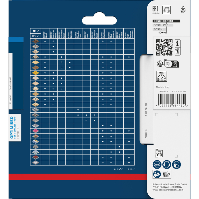 BOSCH Pânză de fierăstrău circular EXPERT Aluminium cordless, 120 x 1,8/1,2 x 20 mm, T42