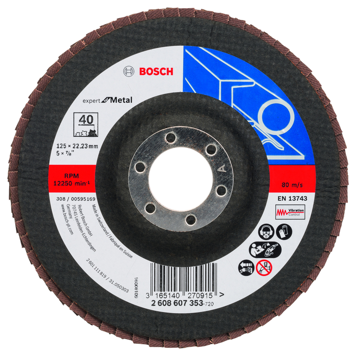 BOSCH Disc de şlefuire evantai X551, Expert for Metal