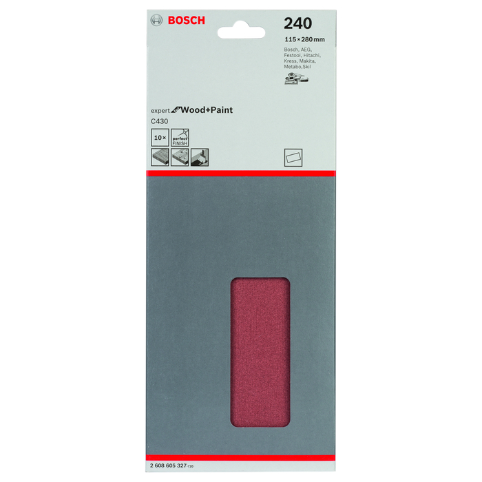BOSCH Foi abrazive C430, ambalaj de 10 buc.