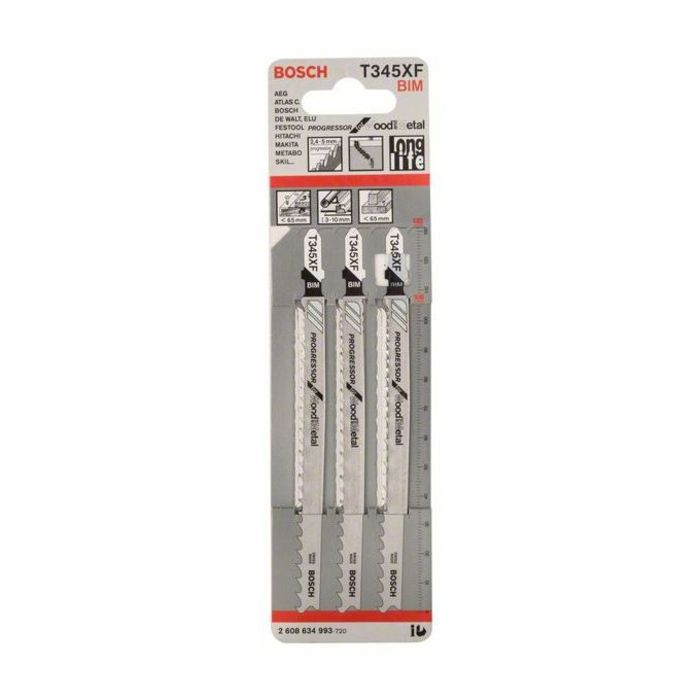 BOSCH Set 3 pânze pentru ferăstrău vertical Progressor for Wood and Metal