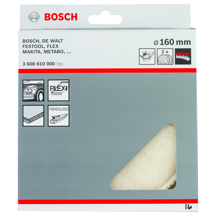BOSCH Set 2 discuri din lână de miel