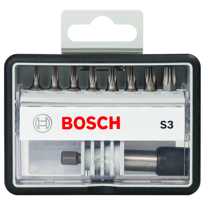 BOSCH Set Robust Line S de capete de şurubelniţă extra dur, 8+1 buc.