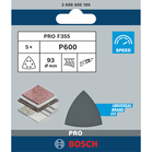BOSCH Foi abrazive F355, ambalaj de 5 buc.