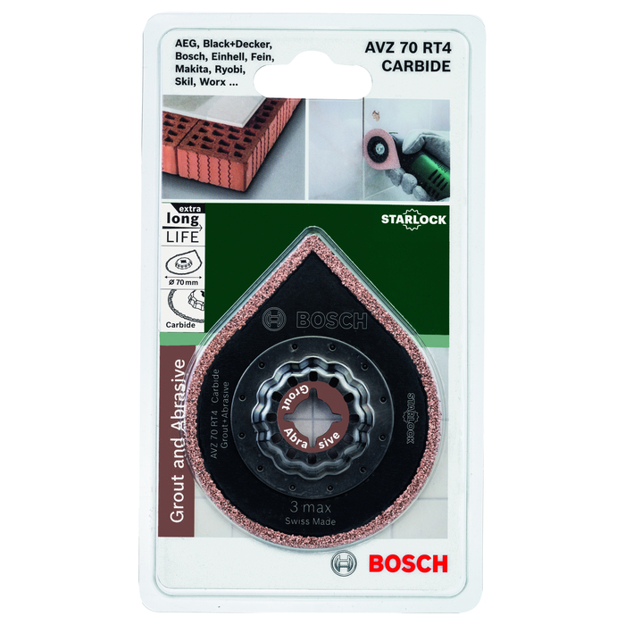 BOSCH Dispozitiv de îndepărtare a mortarului Carbide-RIFF AVZ 70 RT4, 3 max.