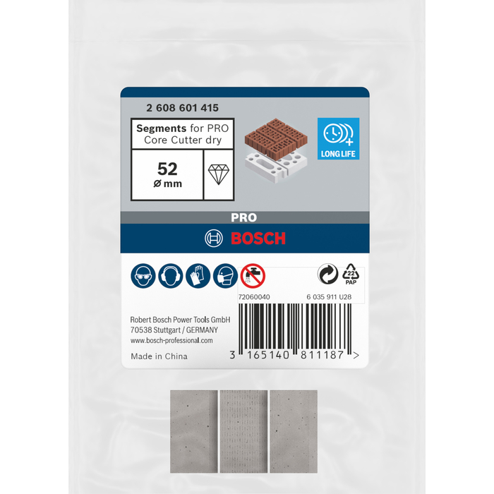 BOSCH Segmente pentru carote diamantate 1 1/4" UNC Best for Universal