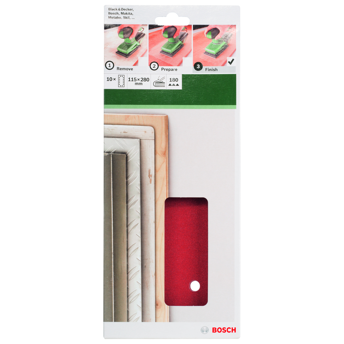 BOSCH Foi abrazive 115x280 mm, R180(10)