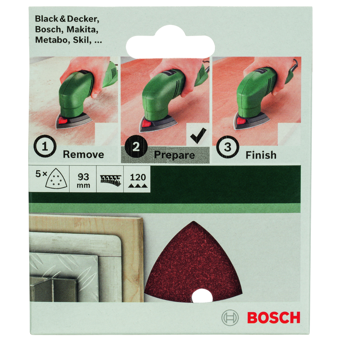 BOSCH Foi abrazive 93 mm, R120, 6 gauri (5)