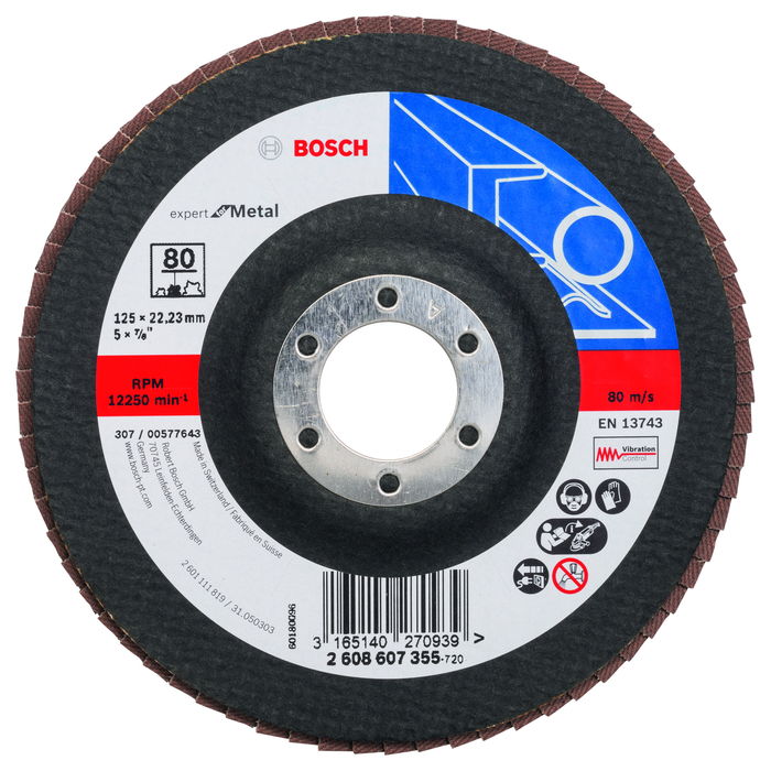 BOSCH Disc de şlefuire evantai X551, Expert for Metal