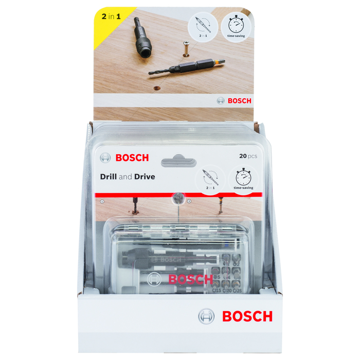 BOSCH Set cu biţi de şurubelniţă din 20 piese Drill&Drive