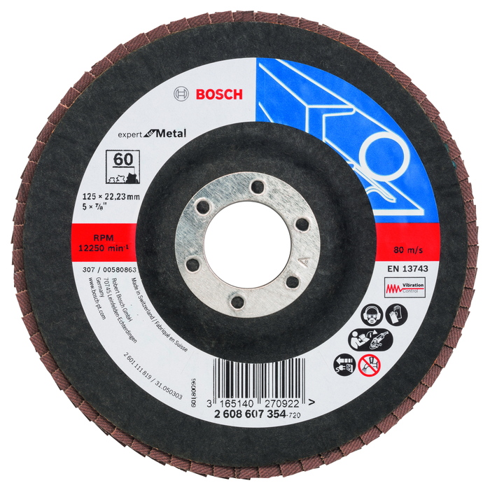 BOSCH Disc de şlefuire evantai X551, Expert for Metal