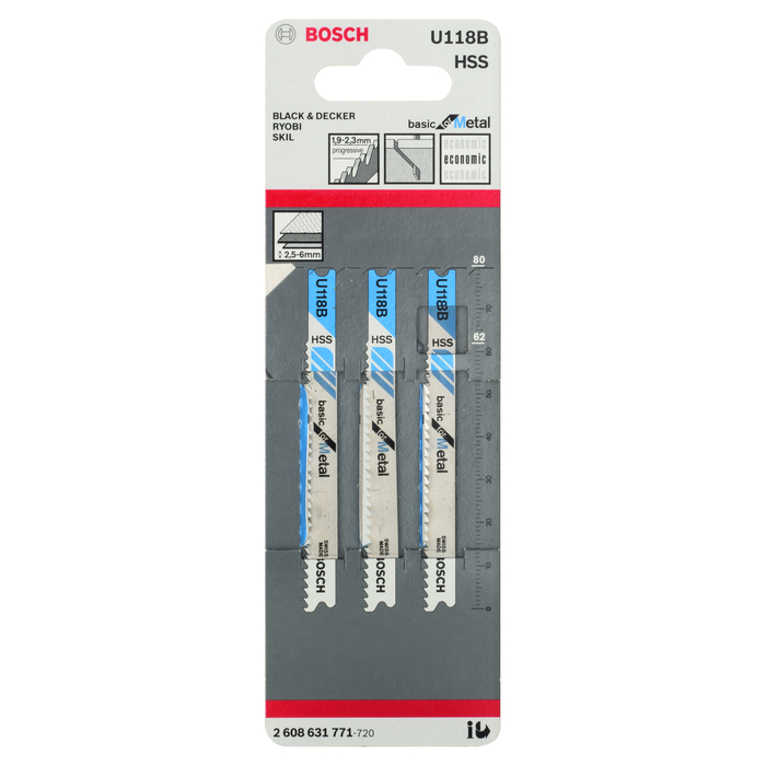 BOSCH Pânză pentru ferăstrău vertical U 118 B