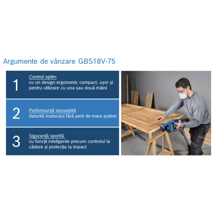 BOSCH GBS 18V-75 (SOLO)