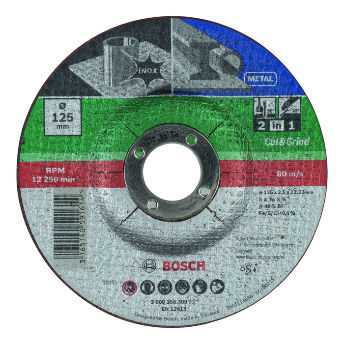 BOSCH DISC INOX/METAL 125X2.5MM DREPT