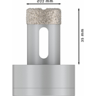 BOSCH Carotă diamantată Dry Speed, Best for Ceramic cu X-LOCK