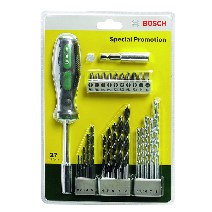 BOSCH Set burghie și capete de şurubelniţă