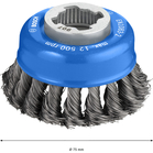 BOSCH Perie sârmă oală împletită cu X-LOCK, Heavy for Metal