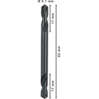 BOSCH PRO Metal HSS-G Double-Ended Twist Drill Bit, 5.2 x 17 x 62 mm, 10 pcs