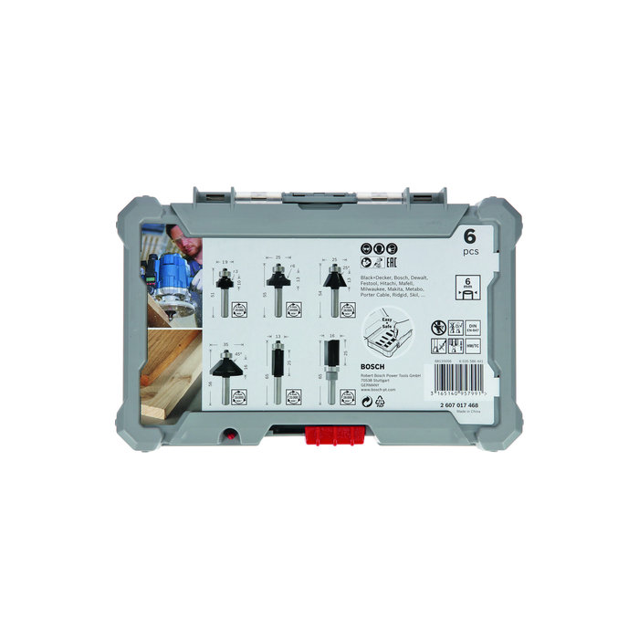 BOSCH Set 6 freze HM tija 6 mm