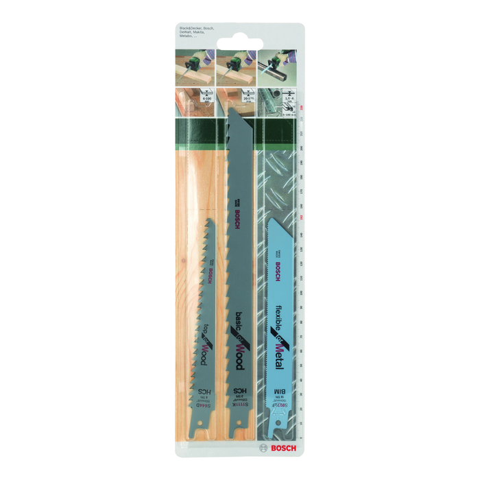 BOSCH Set pânze de ferăstrău sabie S 922 EF, S 644 D, S 1111 K