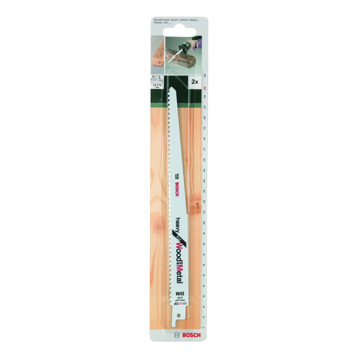 BOSCH Set 2 pânze de ferăstrău sabie, Flexible for Metal, S 1111 DF