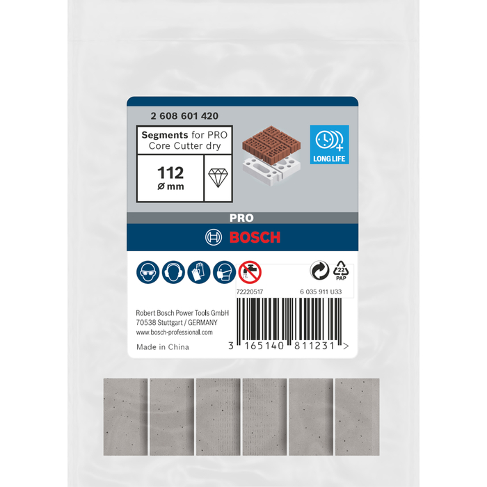 BOSCH Segmente pentru carote diamantate 1 1/4" UNC Best for Universal