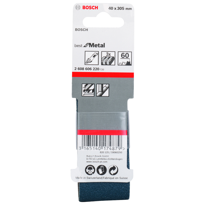 BOSCH Set 3 benzi 40x305 mm, R60